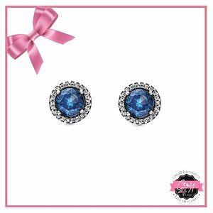Retired Stud Earrings with BLUE CZ
